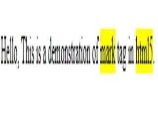 Mark tag in html5