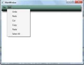 Menu Control in WPF