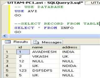 Discard results after execution SSMS