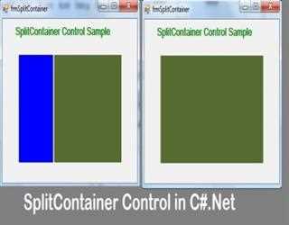 SplitContainer Control in C#.Net