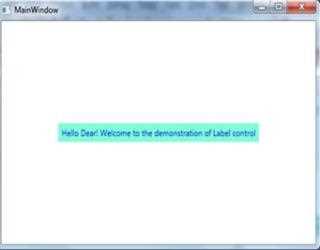Label control in WPF
