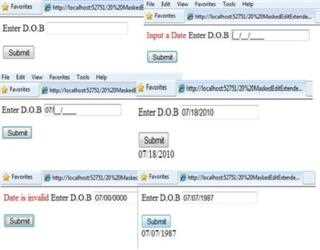 The Ajax Toolkit MaskedEditExtender Control in ASP.Net