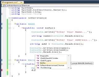 Inheritance in c#
