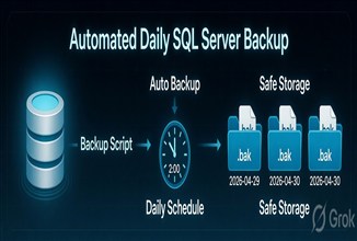 Automated Daily SQL Server Backup with Date-Wise Folders (2 AM)