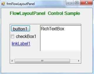 FlowLayoutPanel Control in C#.Net