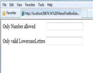 Ajax Toolkit FilteredTextBoxExtender Control in ASP.Net