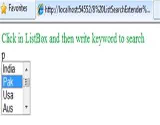 Ajax Toolkit ListSearchExtender Control in ASP.Net
