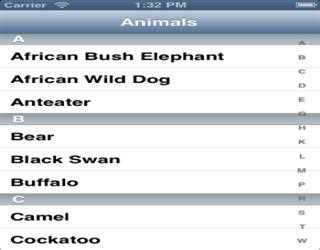 iOS : Sample of creating Sections in UITableView