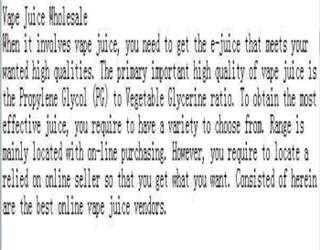 Vape Juice Wholesale