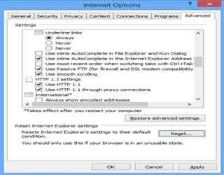 Completely reset internet settings in Windows