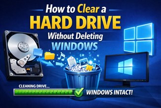 How to Clear a Hard Drive Without Deleting Windows?