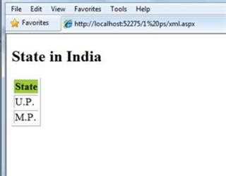 XML Control in ASP.Net