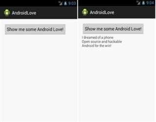 How to Show invisible text on button Click in android.