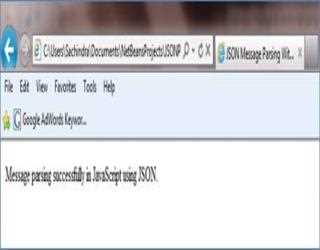 Parsing a Message in JavaScript using JSON