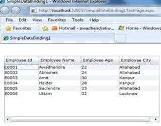 Data Binding with DataGrid control