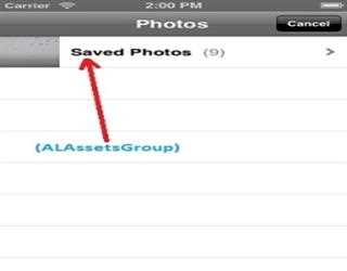 Accessing Properties of Photo Library using ALAssetsLibrary in iOS-6