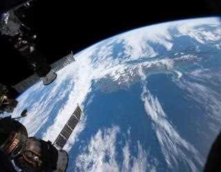 Space photos of the Soyuz launch are shared by astronauts.
